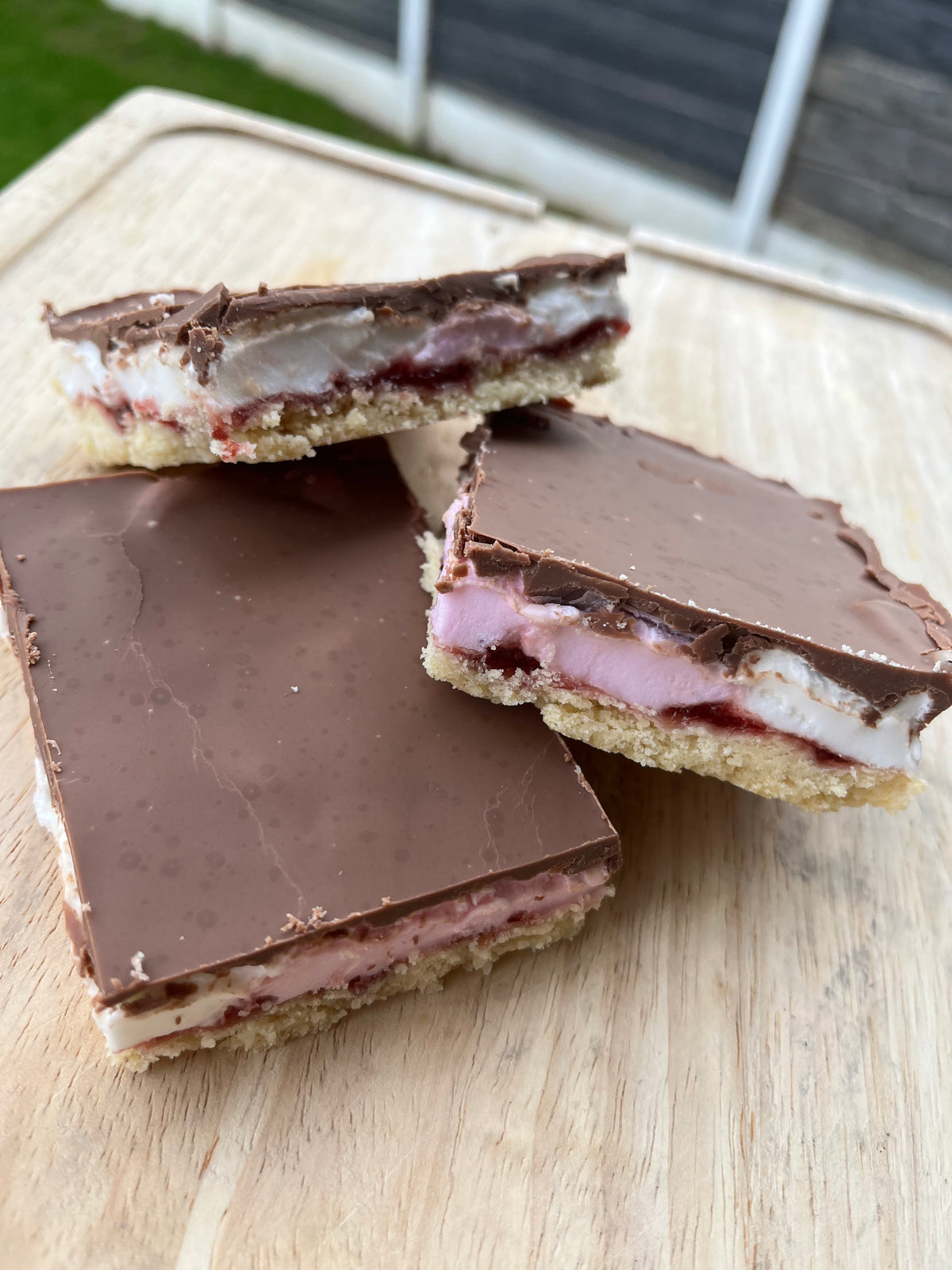 Jam Teacake Slice