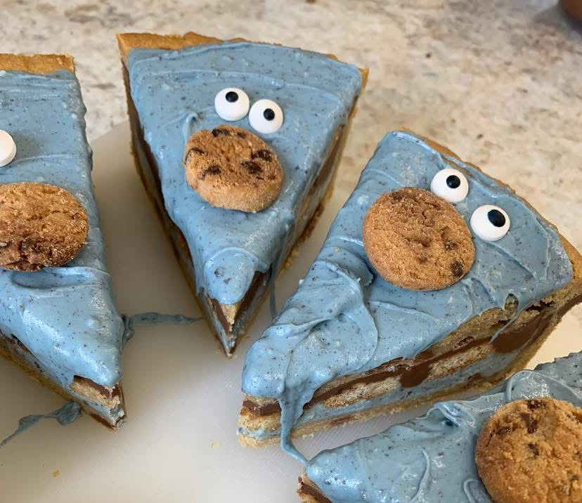 Cookie Monster Cookie Pie