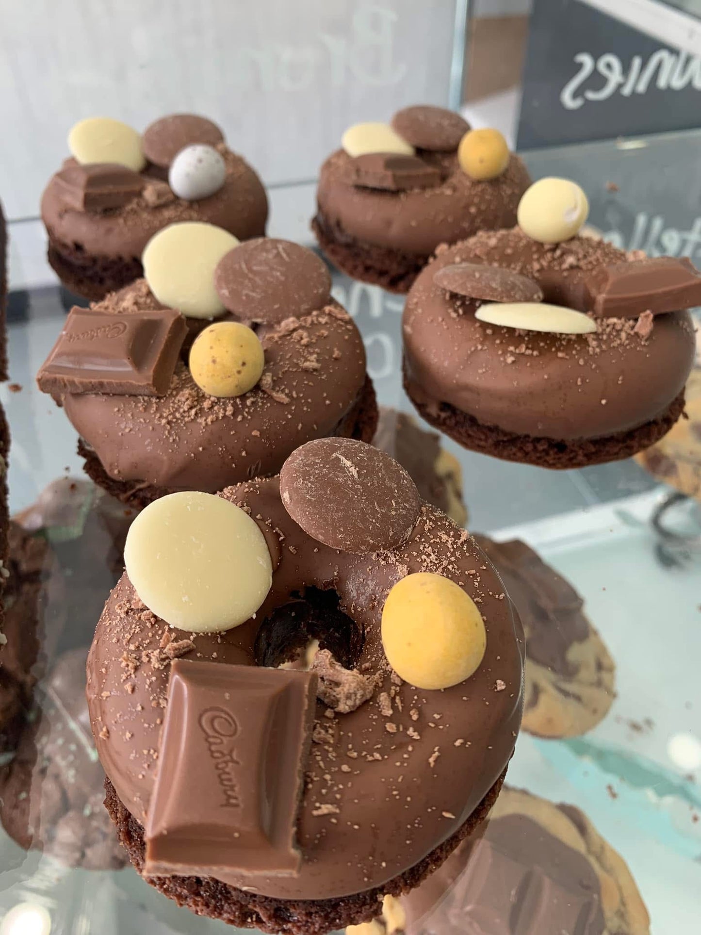 Milk chocolate dipped Bronut